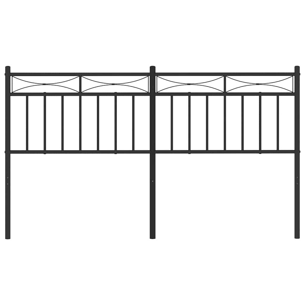 Vervangend hoofdbord 150 cm metaal zwart is nu te koop bij PeponiXL, paradijselijk wonen!