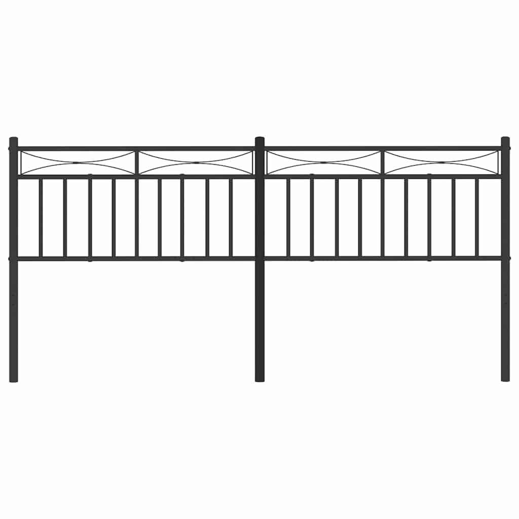 Vervangend hoofdbord 180 cm metaal zwart is nu te koop bij PeponiXL, paradijselijk wonen!