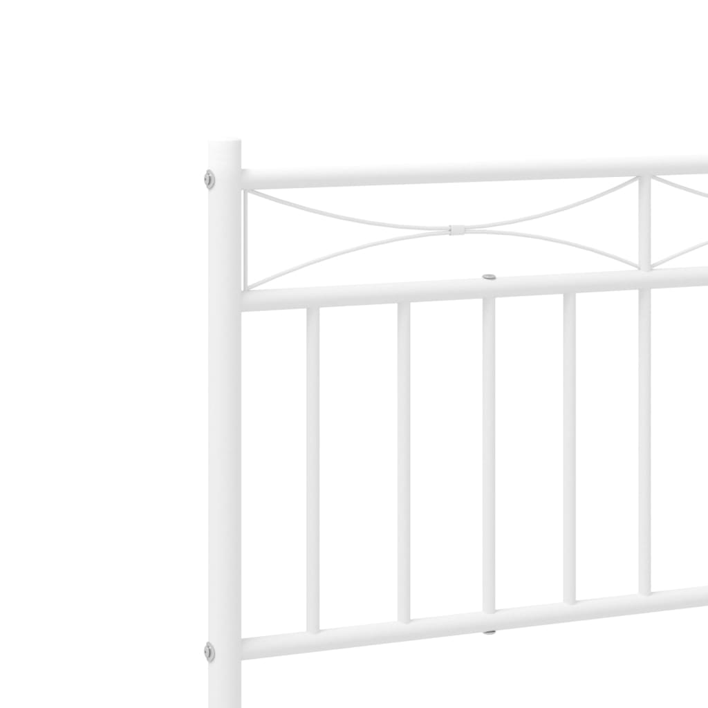 Bedframe met hoofd- en voeteneinde metaal wit 90x200 cm is nu te koop bij PeponiXL, paradijselijk wonen!