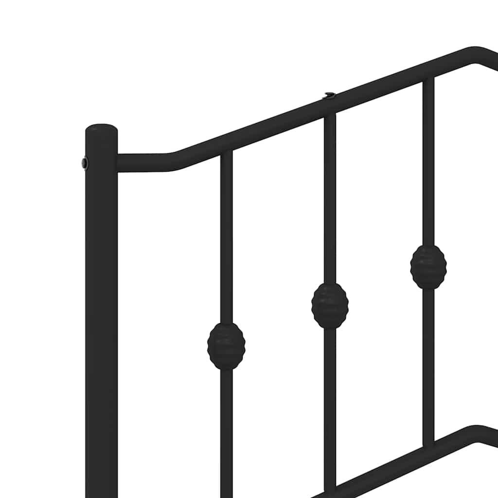 Bedframe met hoofd- en voeteneinde metaal zwart 100x190 cm is nu te koop bij PeponiXL, paradijselijk wonen!