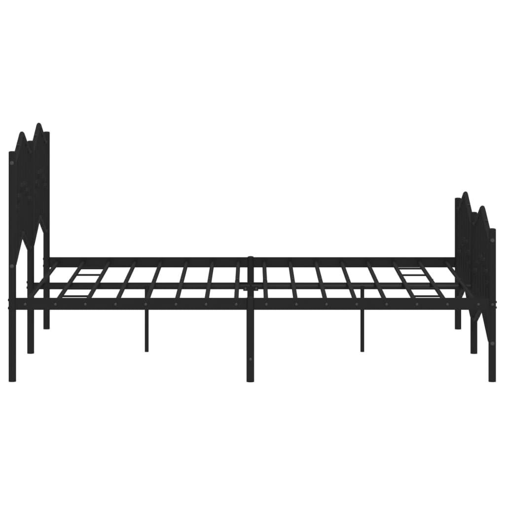 Bedframe met hoofd- en voeteneinde metaal zwart 140x200 cm is nu te koop bij PeponiXL, paradijselijk wonen!