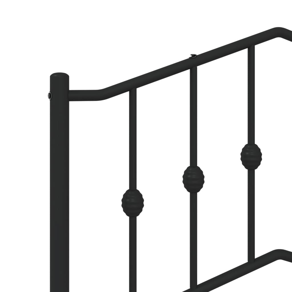 Bedframe met hoofd- en voeteneinde metaal zwart 140x200 cm is nu te koop bij PeponiXL, paradijselijk wonen!