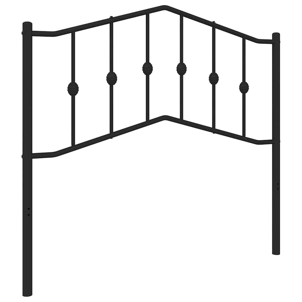 Vervangend hoofdbord 100 cm metaal zwart is nu te koop bij PeponiXL, paradijselijk wonen!