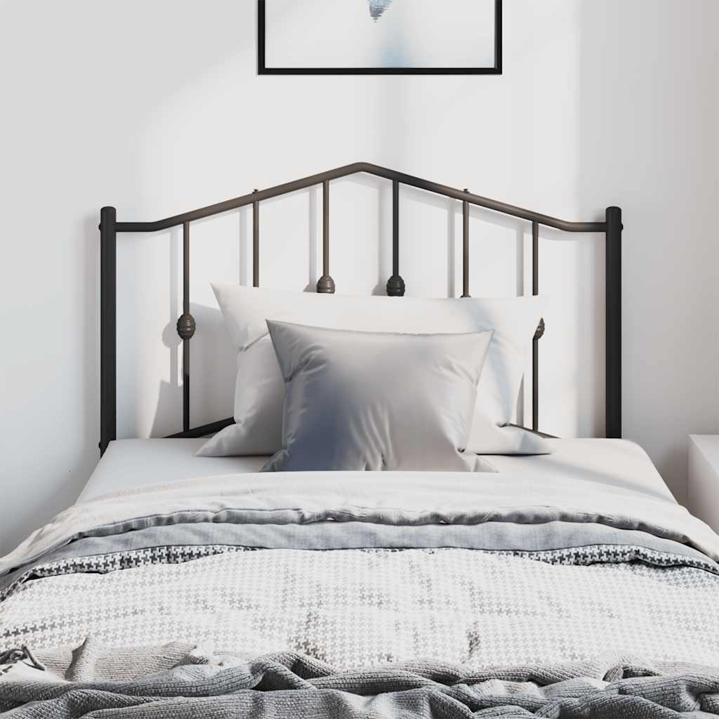 Vervangend hoofdbord 100 cm metaal zwart is nu te koop bij PeponiXL, paradijselijk wonen!