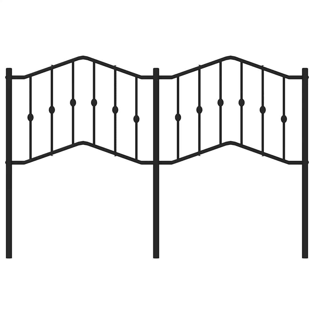 Vervangend hoofdbord 135 cm metaal zwart is nu te koop bij PeponiXL, paradijselijk wonen!