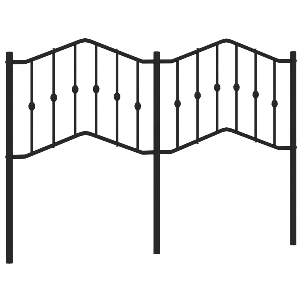 Vervangend hoofdbord 140 cm metaal zwart is nu te koop bij PeponiXL, paradijselijk wonen!