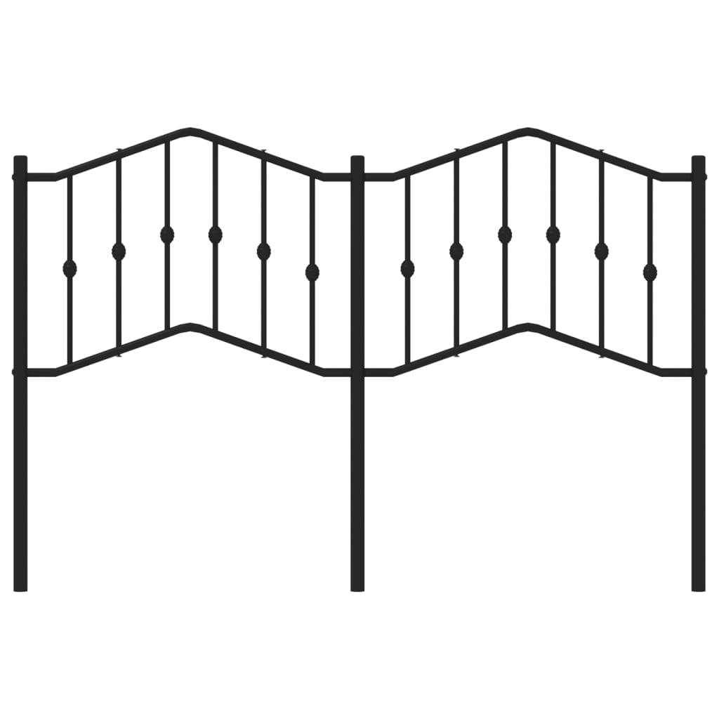 Vervangend hoofdbord 140 cm metaal zwart is nu te koop bij PeponiXL, paradijselijk wonen!
