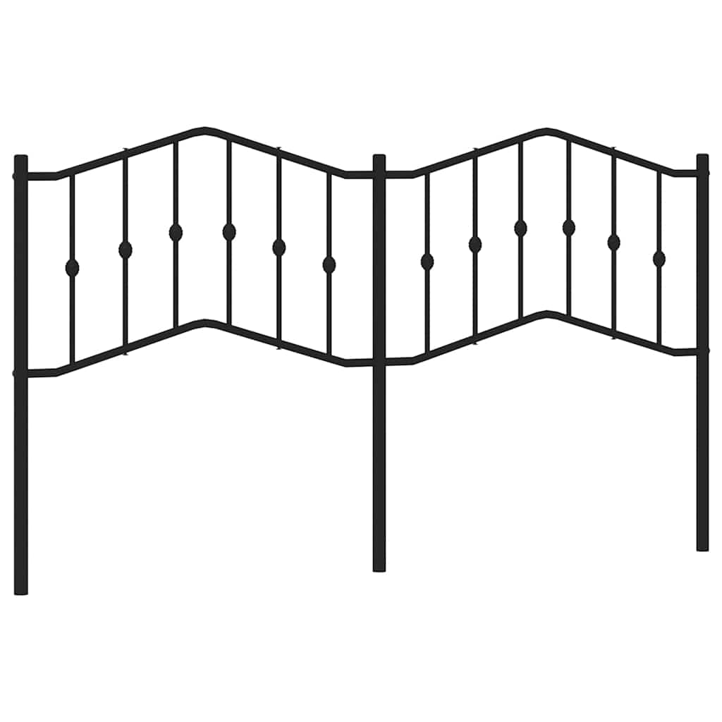 Vervangend hoofdbord 180 cm metaal zwart is nu te koop bij PeponiXL, paradijselijk wonen!