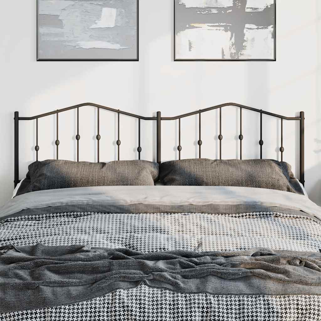 Vervangend hoofdbord 180 cm metaal zwart is nu te koop bij PeponiXL, paradijselijk wonen!