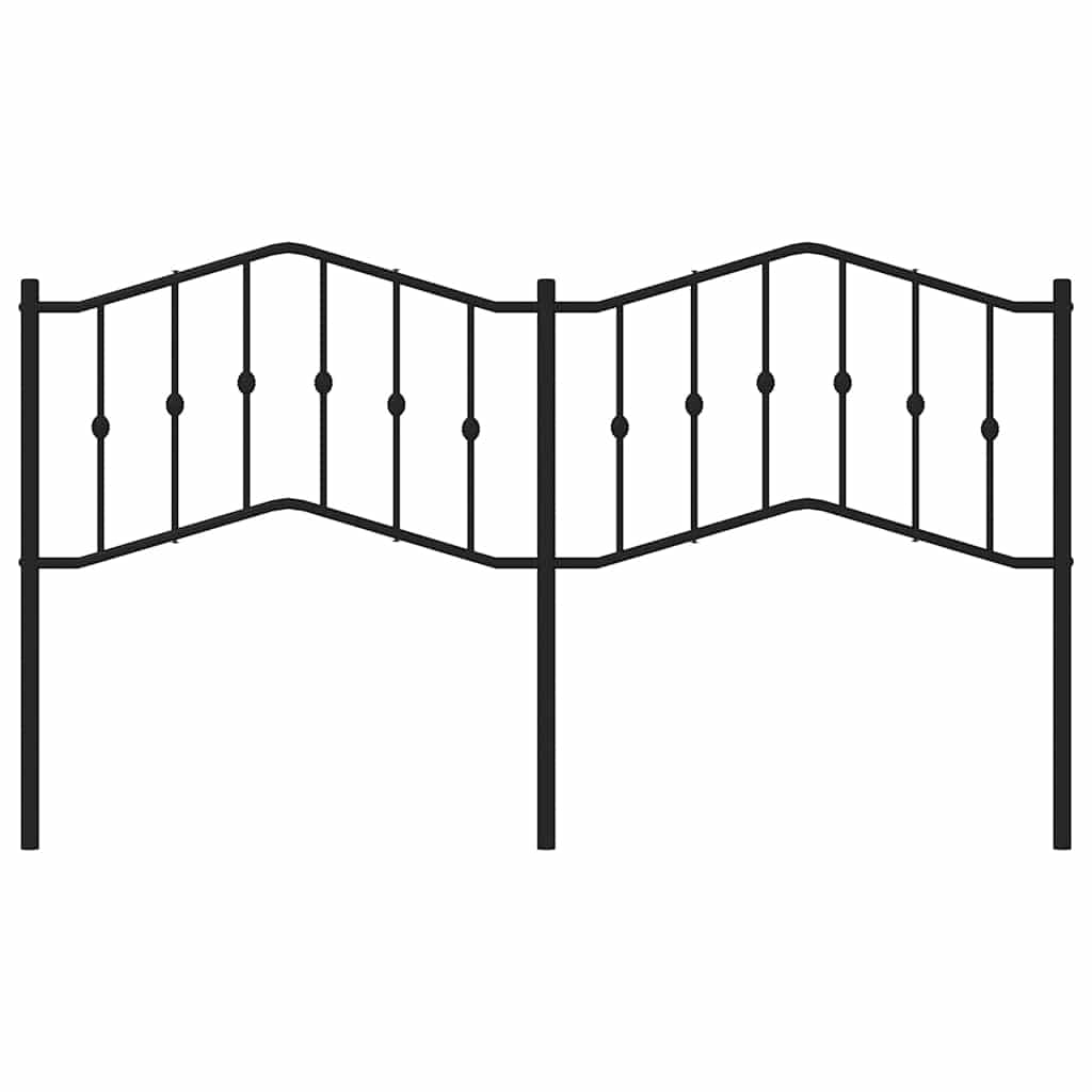 Vervangend hoofdbord 180 cm metaal zwart is nu te koop bij PeponiXL, paradijselijk wonen!