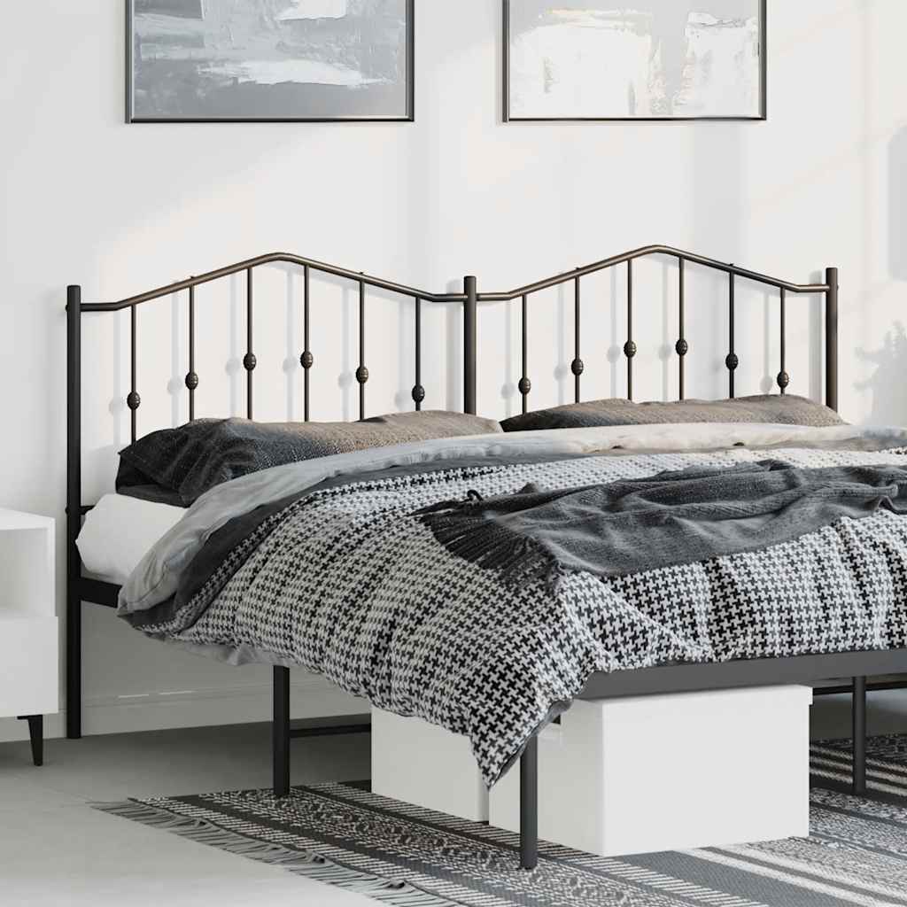Vervangend hoofdbord 180 cm metaal zwart is nu te koop bij PeponiXL, paradijselijk wonen!