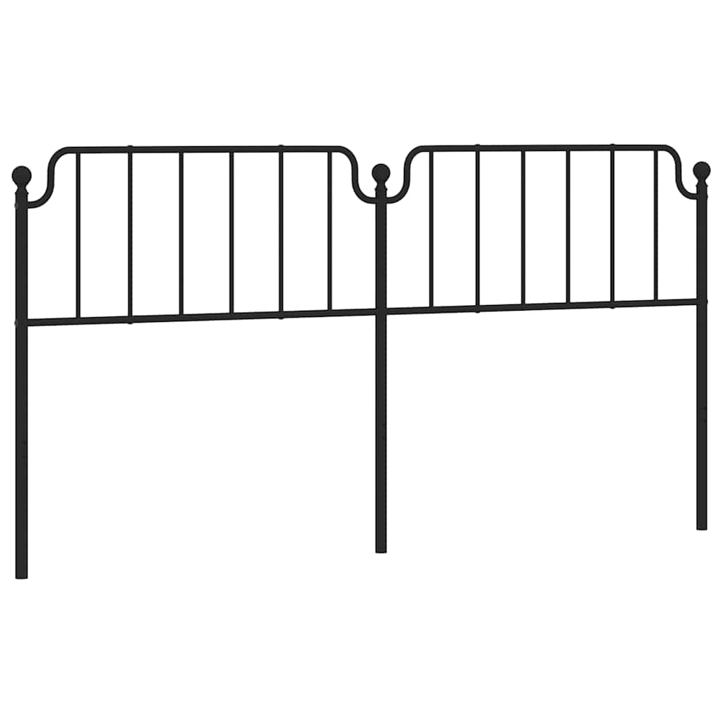 Vervangend hoofdbord 193 cm metaal zwart is nu te koop bij PeponiXL, paradijselijk wonen!