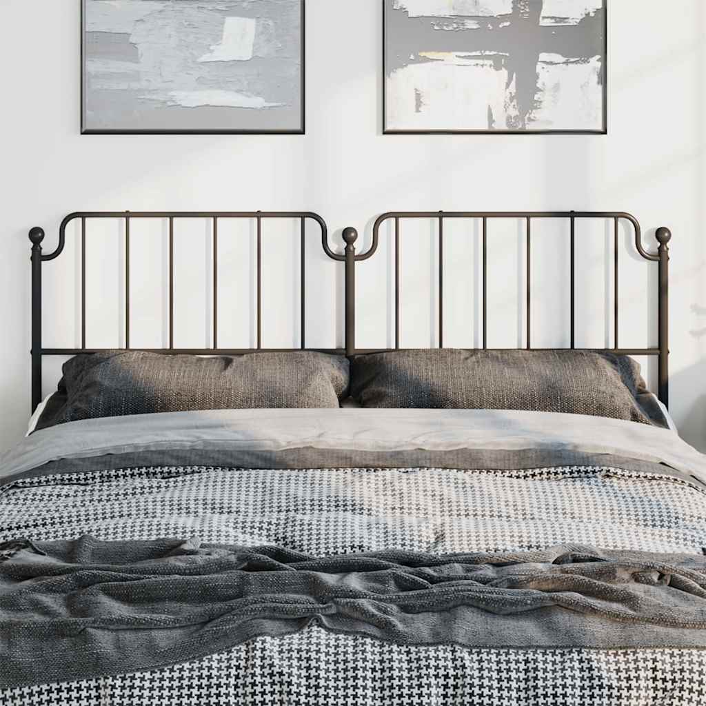 Vervangend hoofdbord 193 cm metaal zwart is nu te koop bij PeponiXL, paradijselijk wonen!