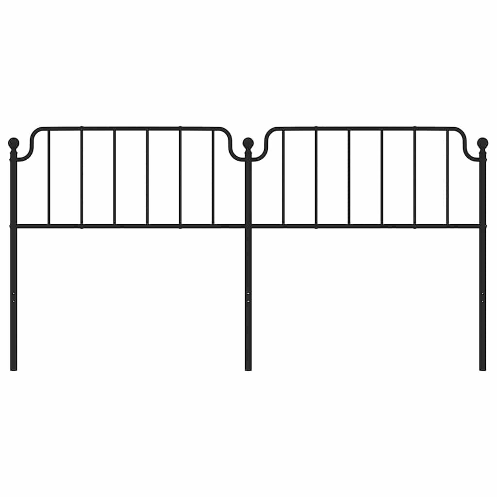 Vervangend hoofdbord 193 cm metaal zwart is nu te koop bij PeponiXL, paradijselijk wonen!