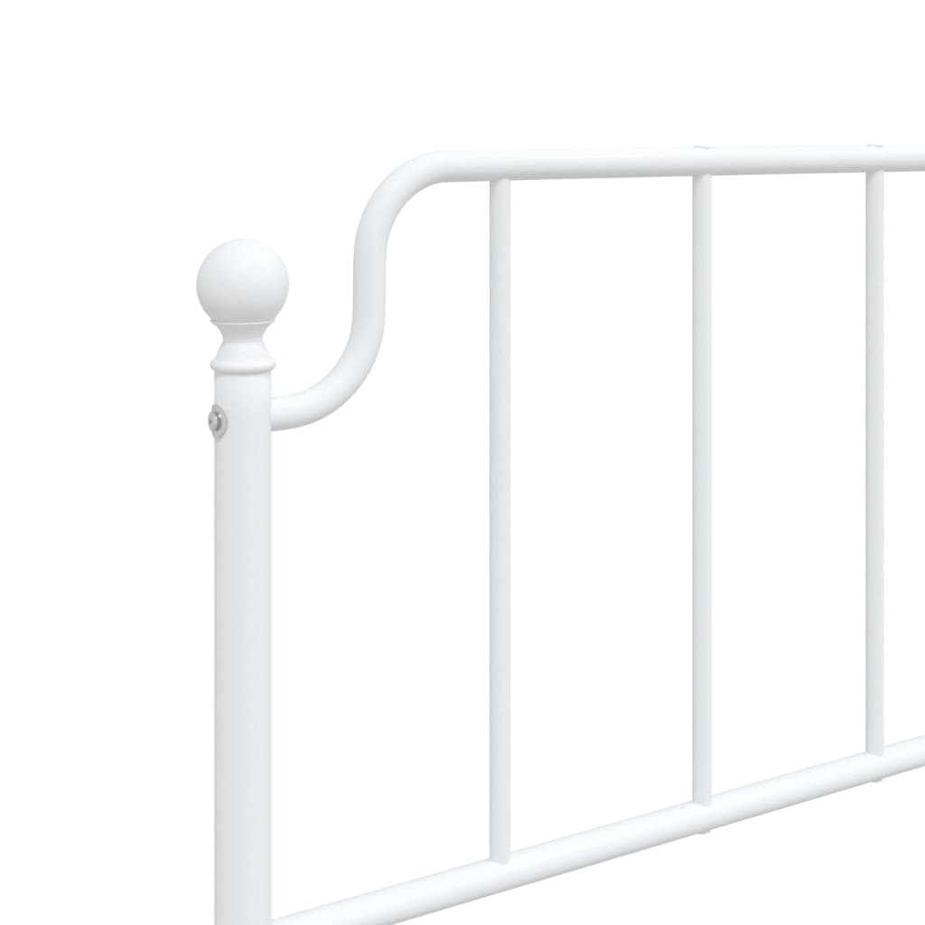 Bedframe met hoofd- en voeteneinde metaal wit 90x200 cm is nu te koop bij PeponiXL, paradijselijk wonen!
