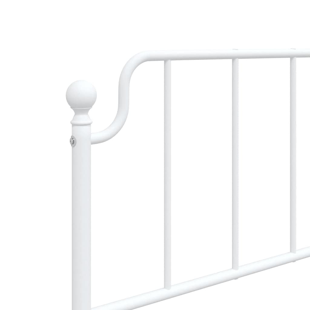 Bedframe met hoofd- en voeteneinde metaal wit 100x190 cm