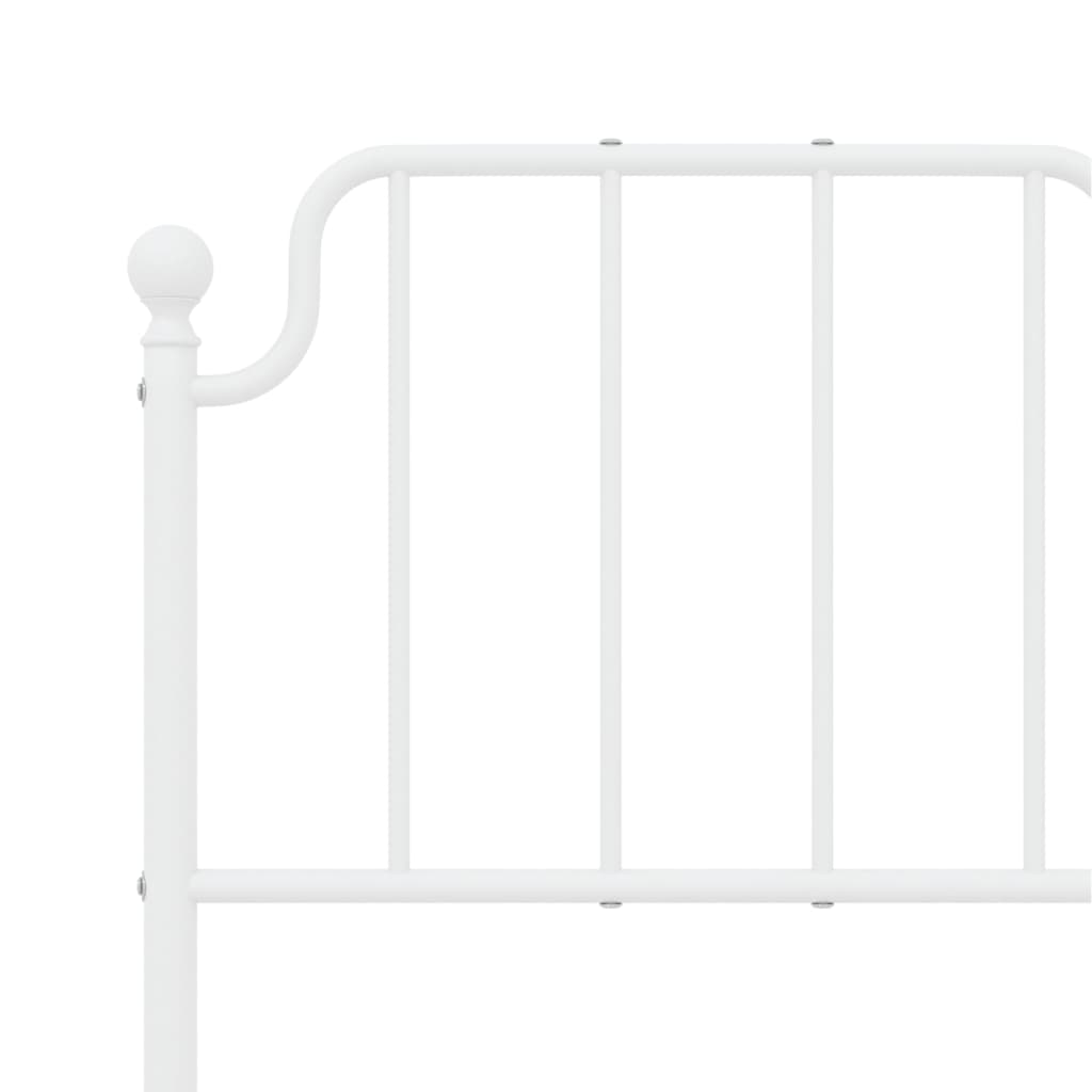 Bedframe met hoofd- en voeteneinde metaal wit 120x200 cm is nu te koop bij PeponiXL, paradijselijk wonen!