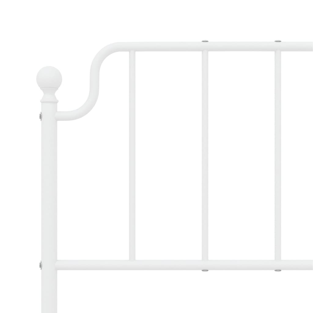Bedframe met hoofd- en voeteneinde metaal wit 140x190 cm is nu te koop bij PeponiXL, paradijselijk wonen!
