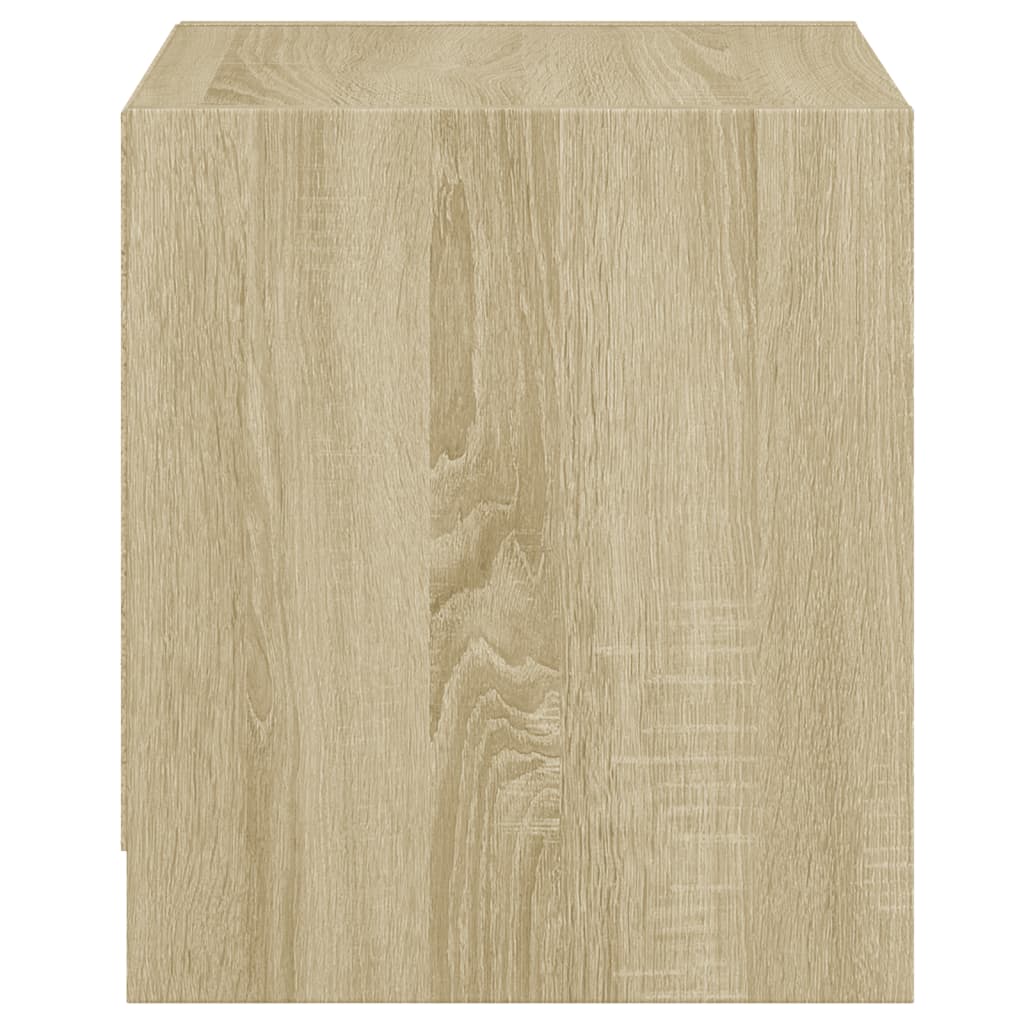 Nachtkastjes met glazen deuren 2 st 35x37x42 cm sonoma eiken is nu te koop bij PeponiXL, paradijselijk wonen!