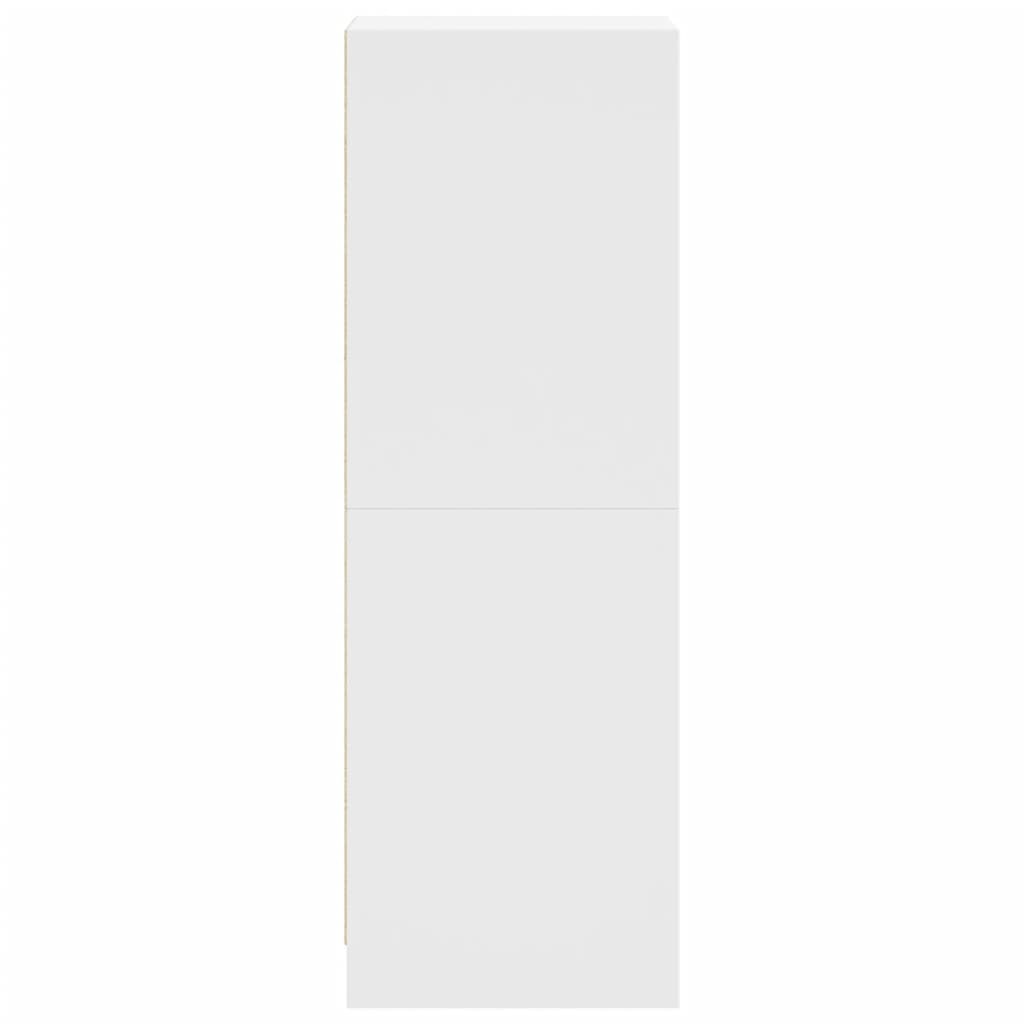 Hoge kast met glazen deuren 35x37x109 cm wit is nu te koop bij PeponiXL, paradijselijk wonen!