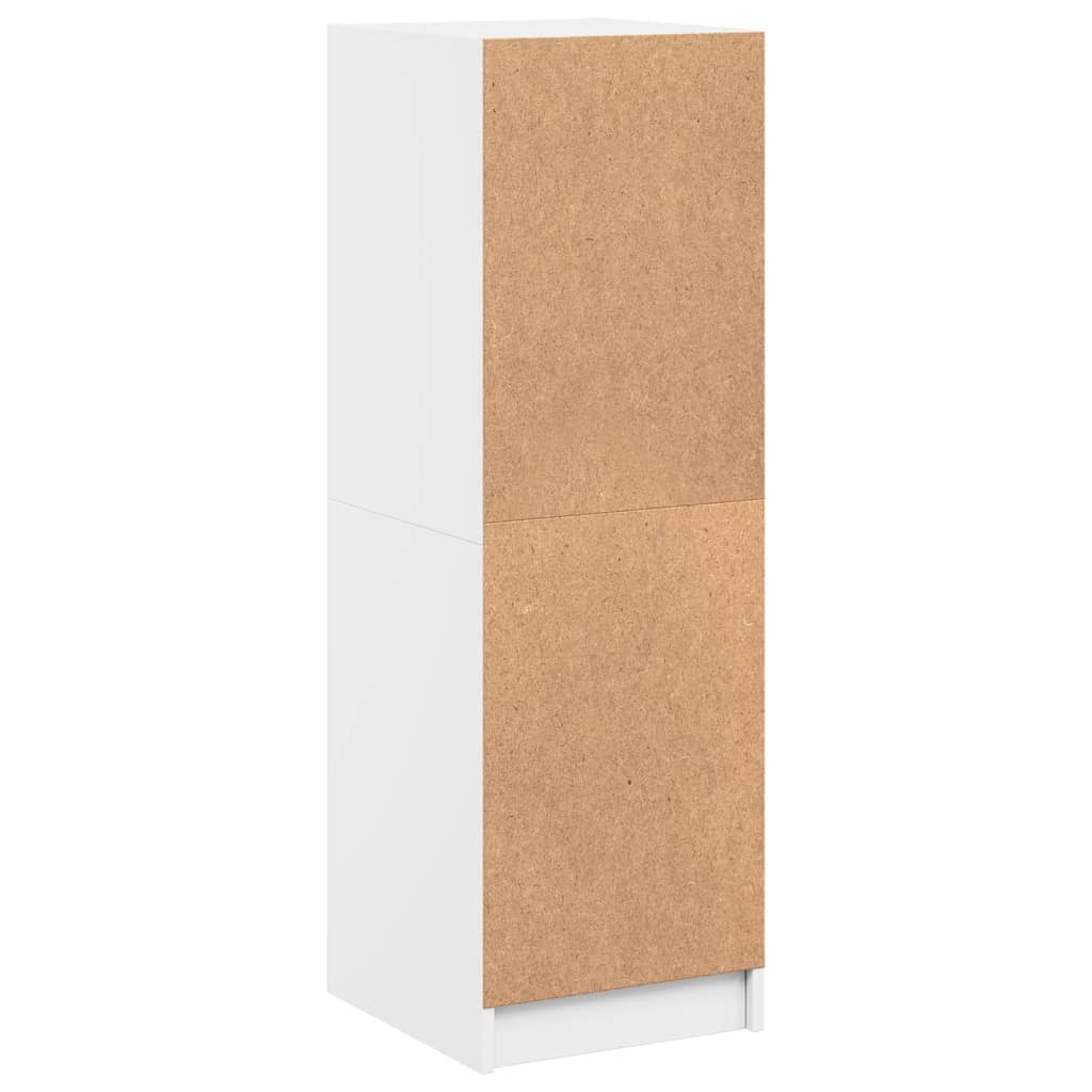 Hoge kast met glazen deuren 35x37x109 cm wit is nu te koop bij PeponiXL, paradijselijk wonen!