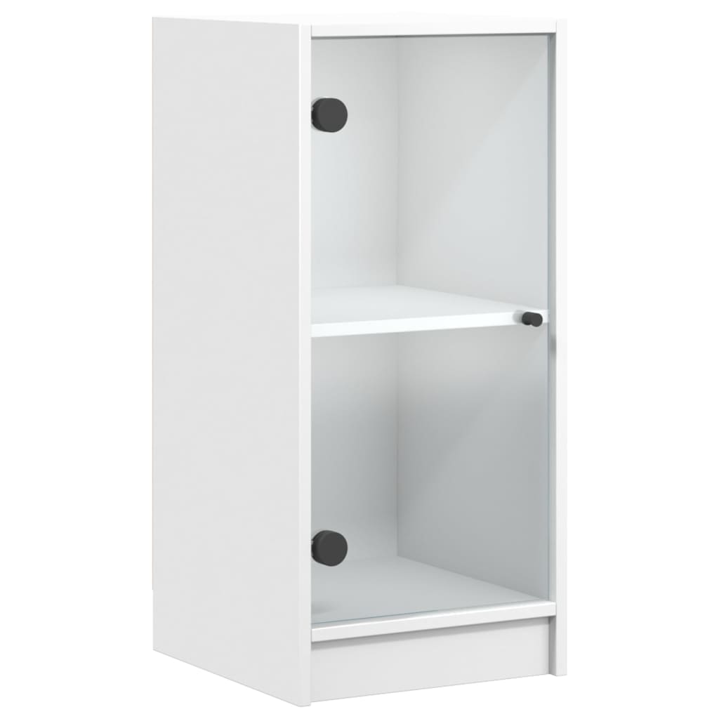 Bijzetkast met glazen deuren 35x37x75,5 cm wit is nu te koop bij PeponiXL, paradijselijk wonen!