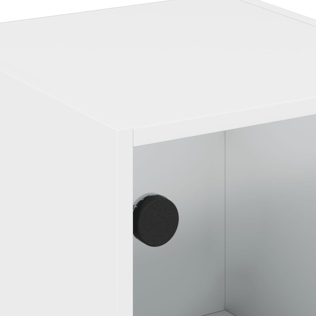 Bijzetkast met glazen deuren 35x37x75,5 cm wit is nu te koop bij PeponiXL, paradijselijk wonen!