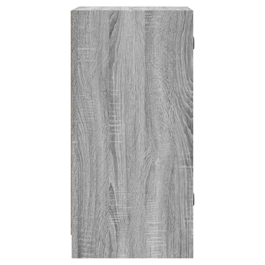 Bijzetkast met glazen deuren 35x37x75,5 cm grijs sonoma eiken is nu te koop bij PeponiXL, paradijselijk wonen!