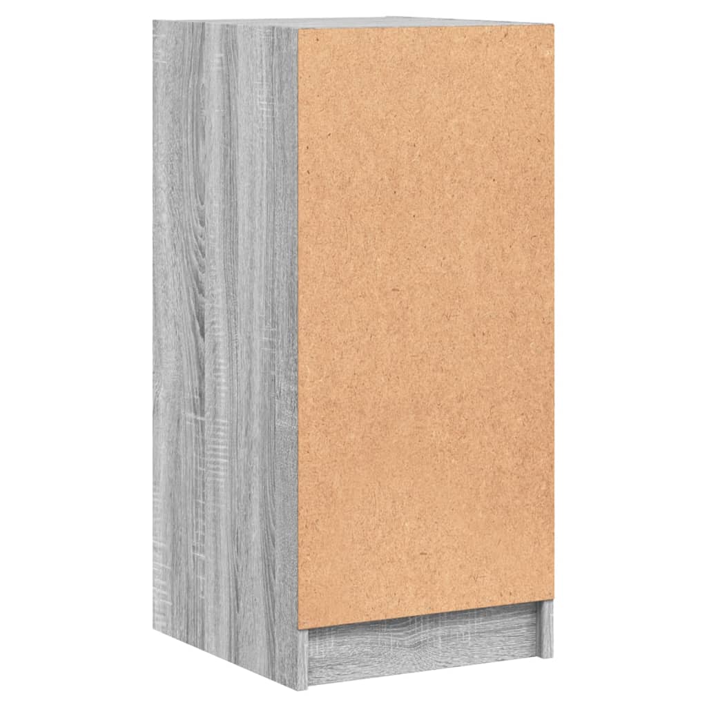 Bijzetkast met glazen deuren 35x37x75,5 cm grijs sonoma eiken is nu te koop bij PeponiXL, paradijselijk wonen!