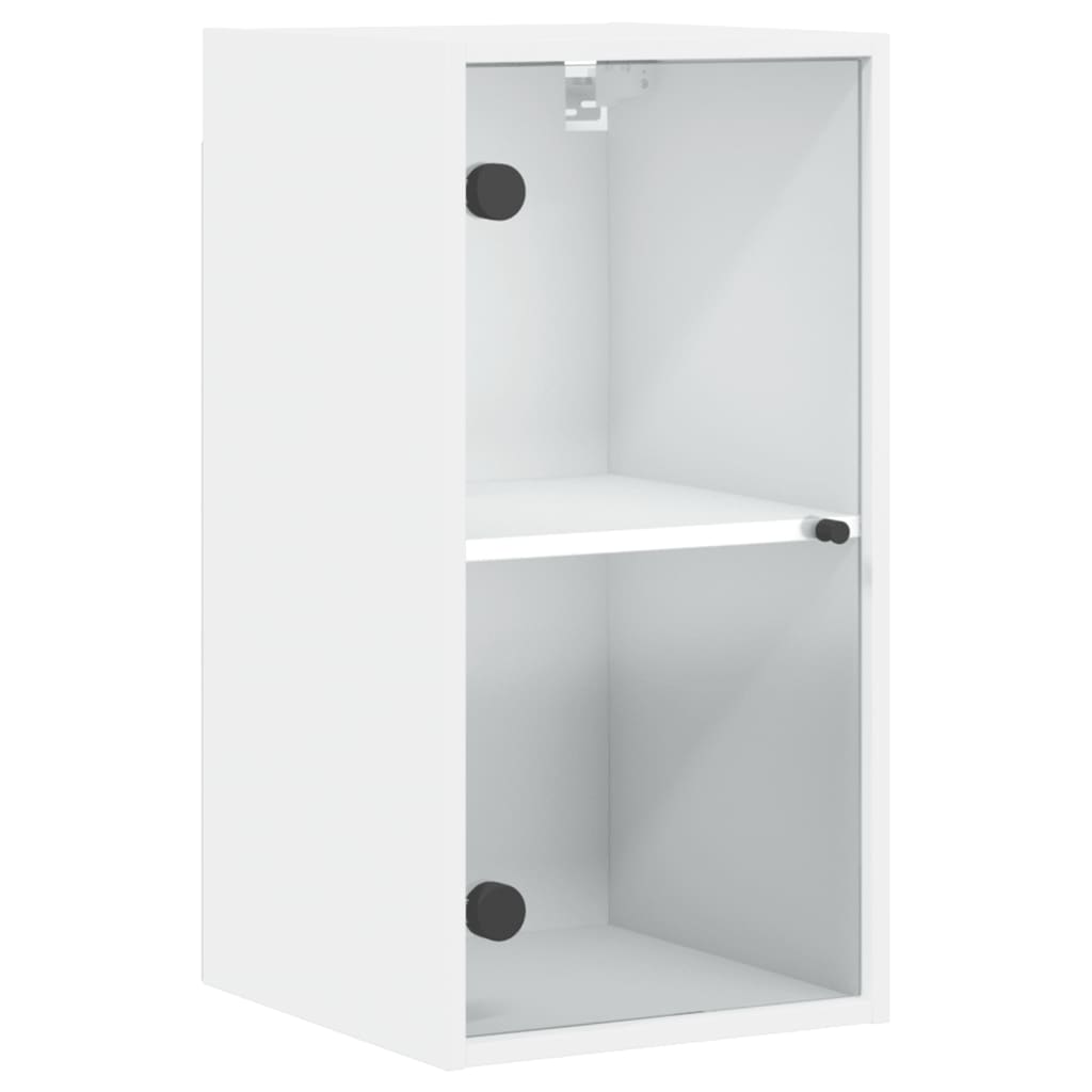 Wandkast met glazen deuren 35x37x68,5 cm wit is nu te koop bij PeponiXL, paradijselijk wonen!