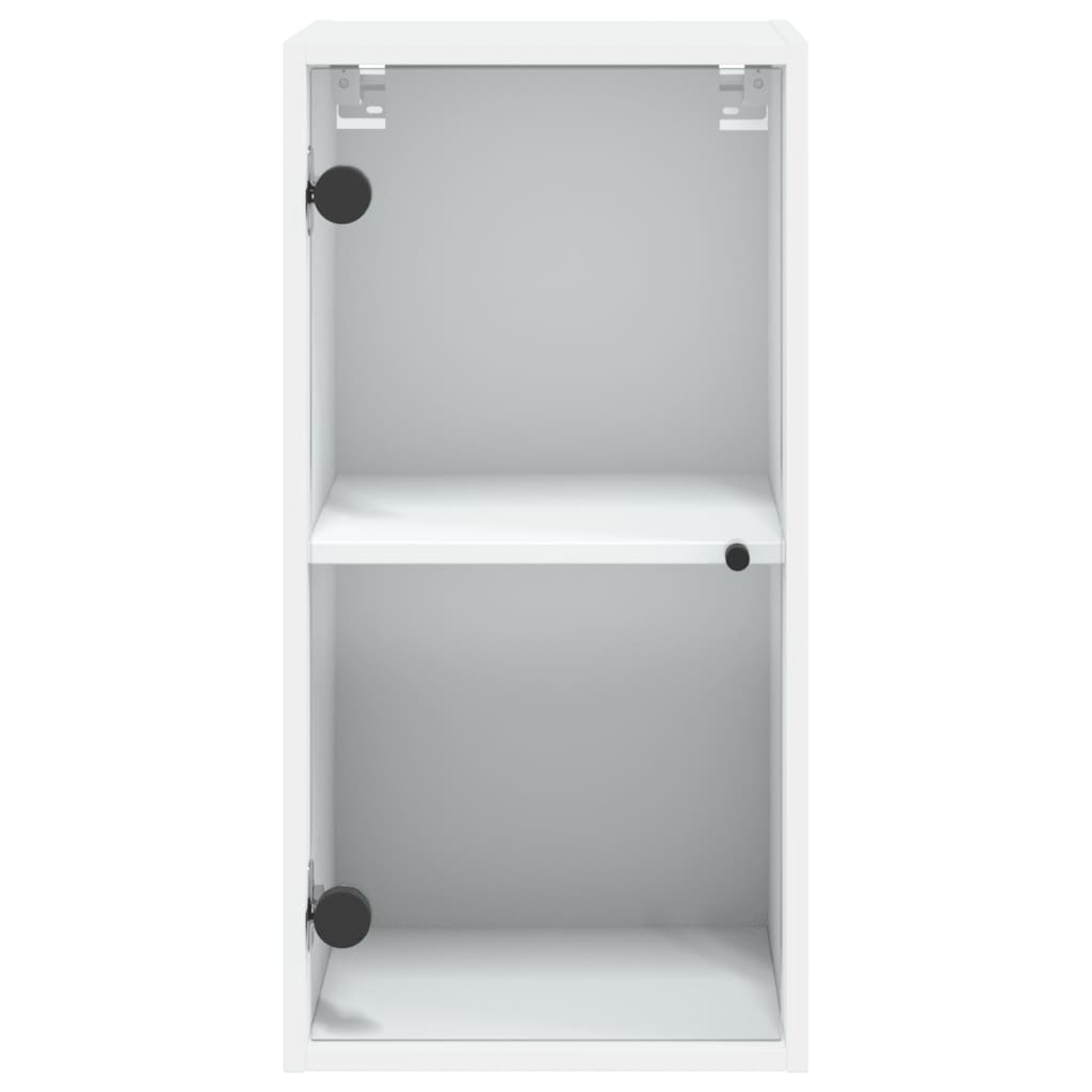 Wandkast met glazen deuren 35x37x68,5 cm wit is nu te koop bij PeponiXL, paradijselijk wonen!