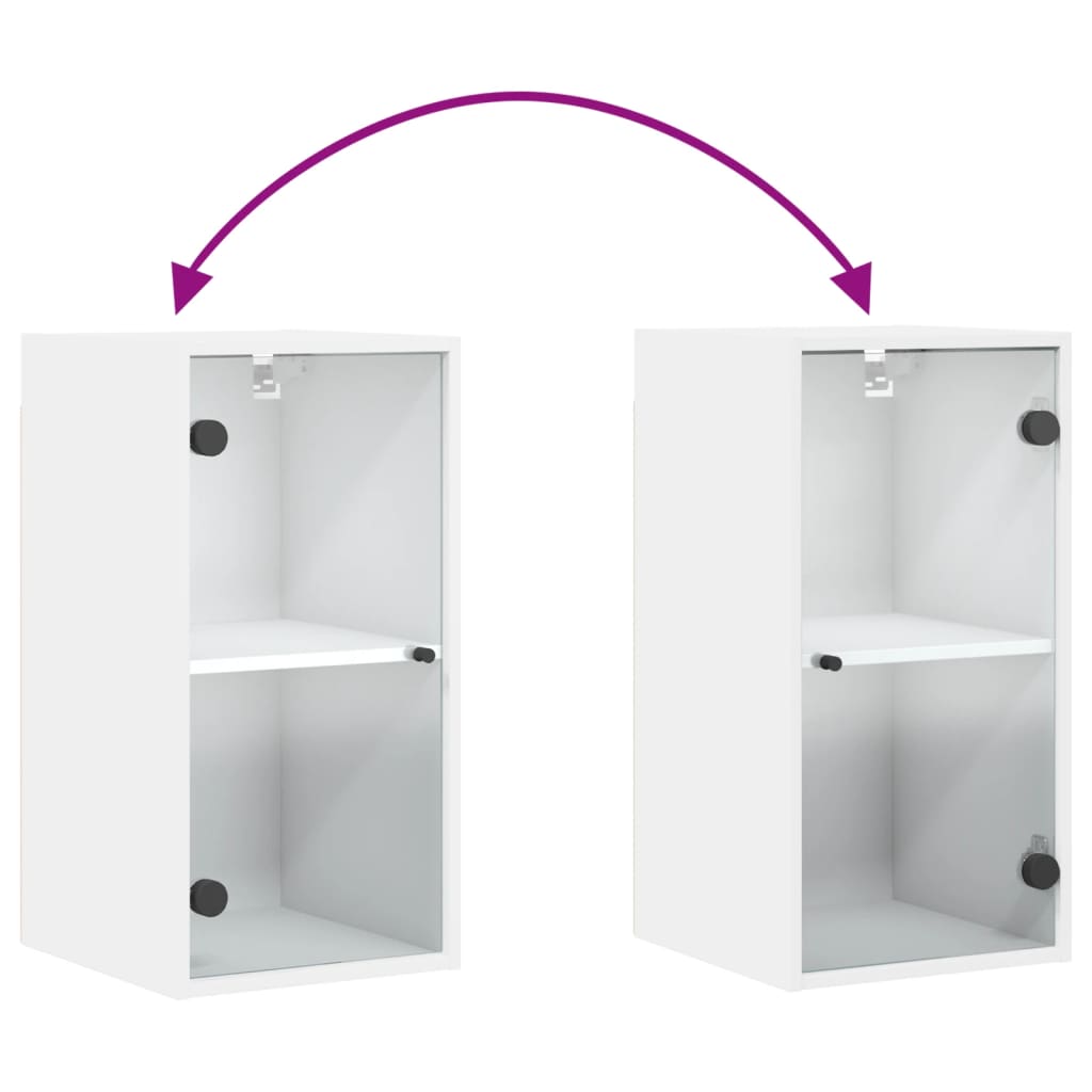 Wandkast met glazen deuren 35x37x68,5 cm wit is nu te koop bij PeponiXL, paradijselijk wonen!