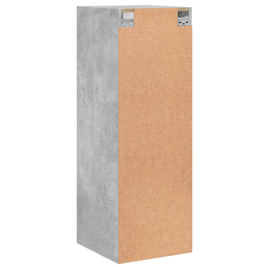 Wandkast met glazen deuren 35x37x100 cm betongrijs is nu te koop bij PeponiXL, paradijselijk wonen!