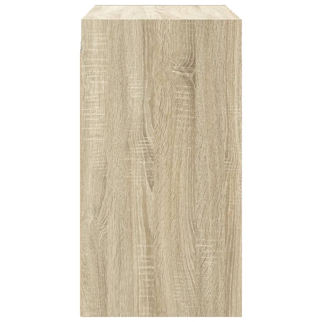 Wandkast met glazen deuren 68x37x68,5 cm sonoma eikenkleurig is nu te koop bij PeponiXL, paradijselijk wonen!