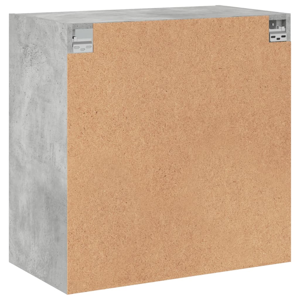 Wandkast met glazen deuren 68x37x68,5 cm betongrijs is nu te koop bij PeponiXL, paradijselijk wonen!