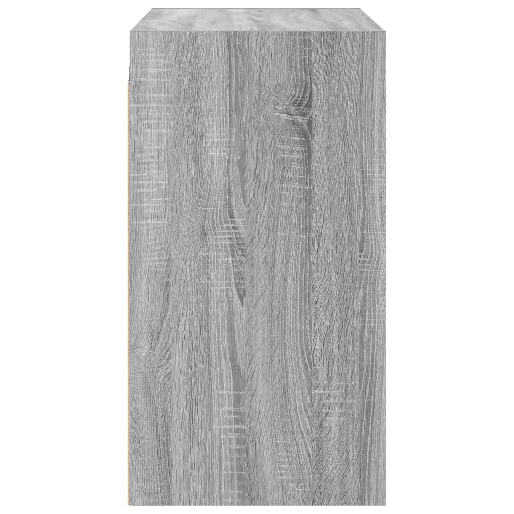 Wandkast met glazen deuren 68x37x68,5 cm grijs sonoma eiken is nu te koop bij PeponiXL, paradijselijk wonen!