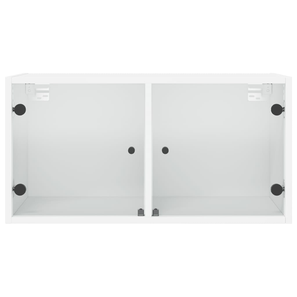 Wandkast met glazen deuren 68,5x37x35 cm wit is nu te koop bij PeponiXL, paradijselijk wonen!