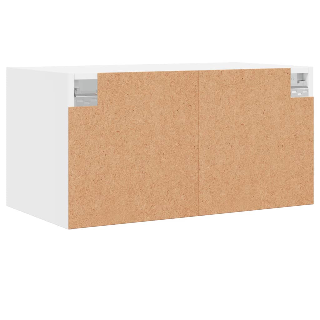 Wandkasten met glazen deuren 2 st 68,5x37x35 cm wit is nu te koop bij PeponiXL, paradijselijk wonen!
