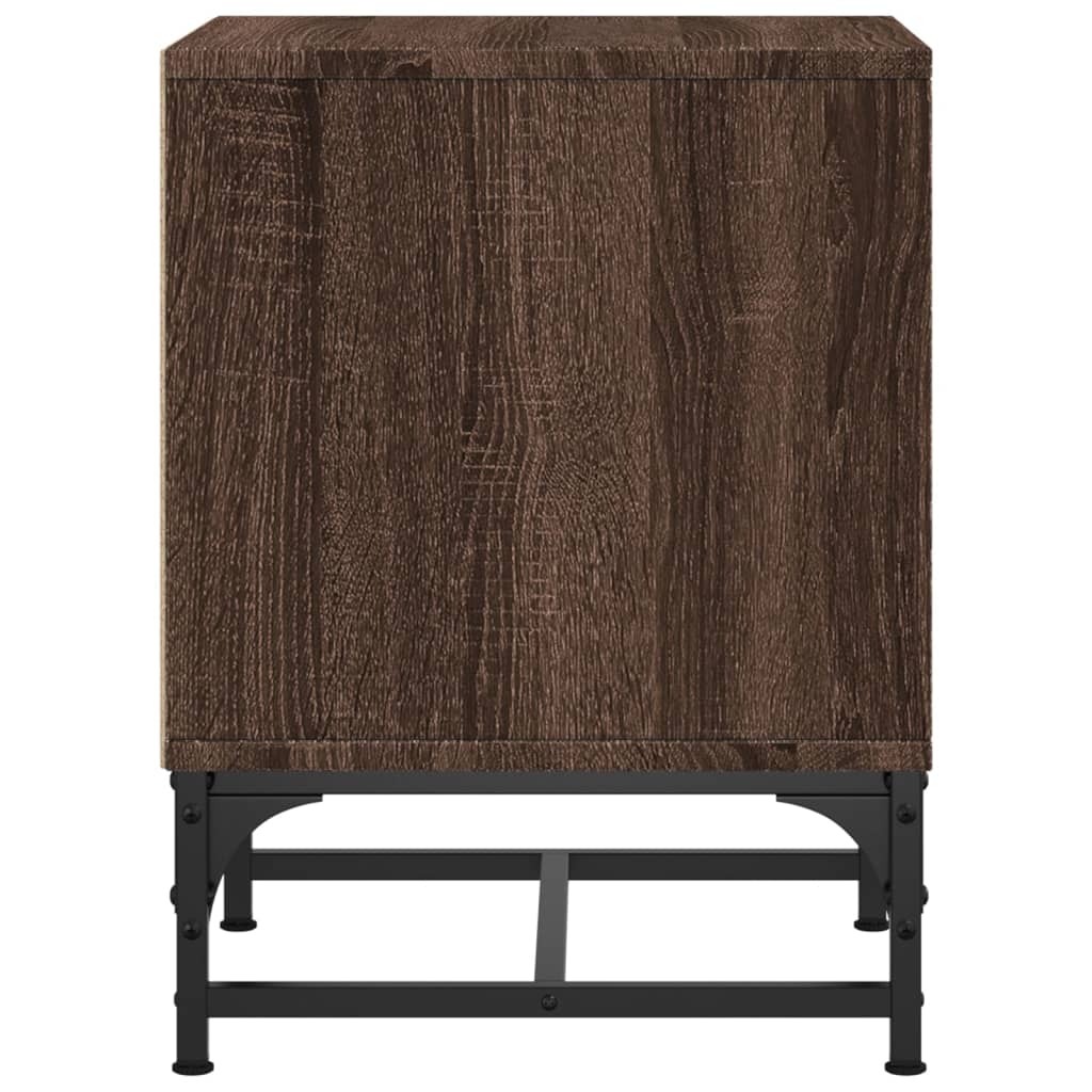 Nachtkastjes met glazen deuren 2 st 35x37x50 cm bruineikenkleur is nu te koop bij PeponiXL, paradijselijk wonen!