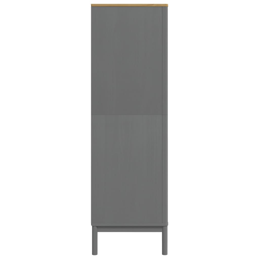 Kledingkast FLORO 77x53x171 cm massief grenenhout grijs is nu te koop bij PeponiXL, paradijselijk wonen!