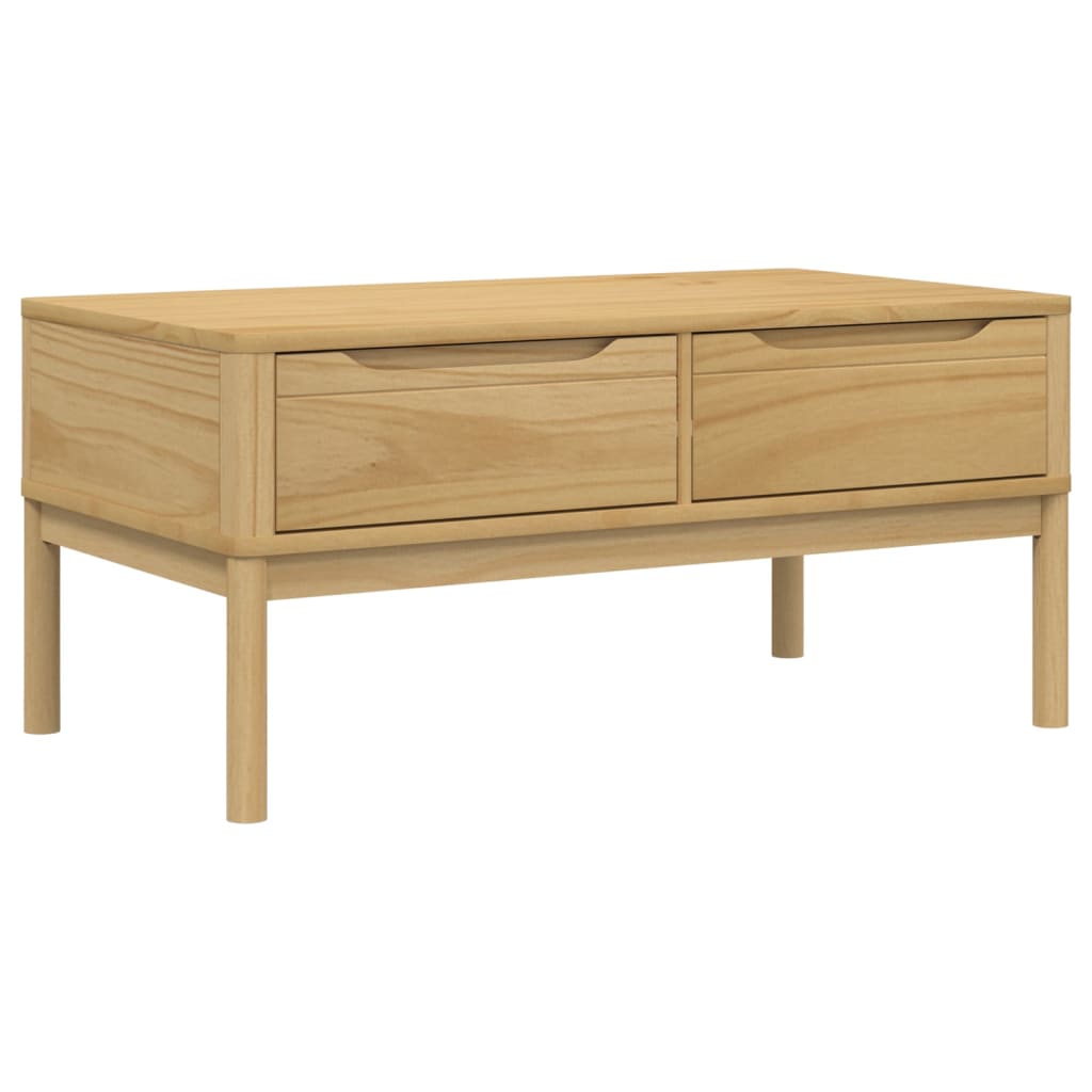 Salontafel FLORO 99x55,5x45 cm massief grenenhout wasbruin is nu te koop bij PeponiXL, paradijselijk wonen!