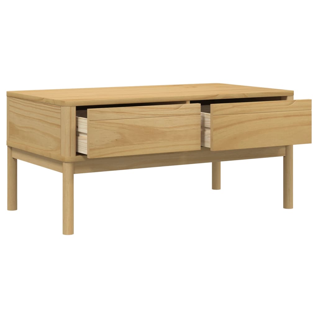 Salontafel FLORO 99x55,5x45 cm massief grenenhout wasbruin is nu te koop bij PeponiXL, paradijselijk wonen!