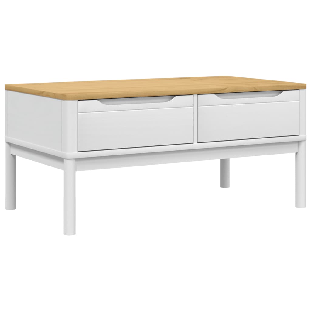 Salontafel FLORO 99x55,5x45 cm massief grenenhout wit is nu te koop bij PeponiXL, paradijselijk wonen!