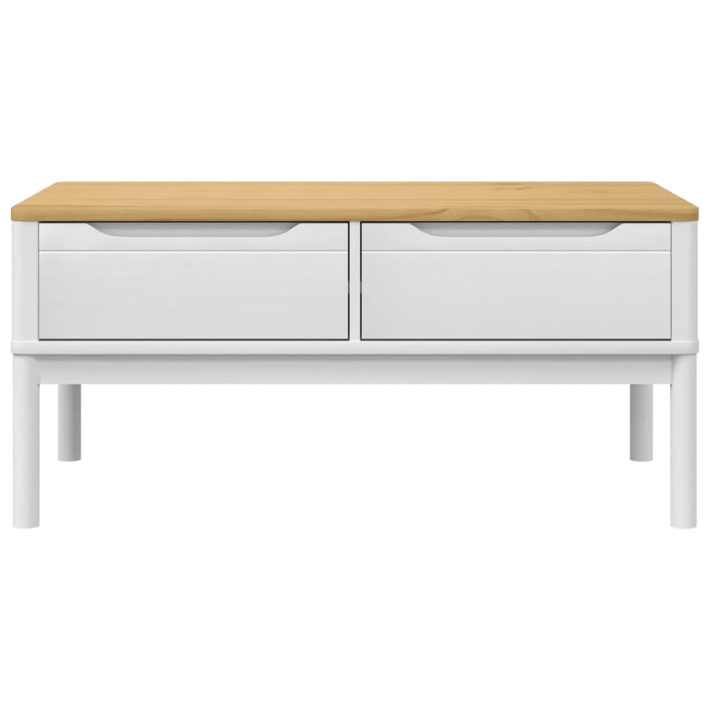 Salontafel FLORO 99x55,5x45 cm massief grenenhout wit is nu te koop bij PeponiXL, paradijselijk wonen!