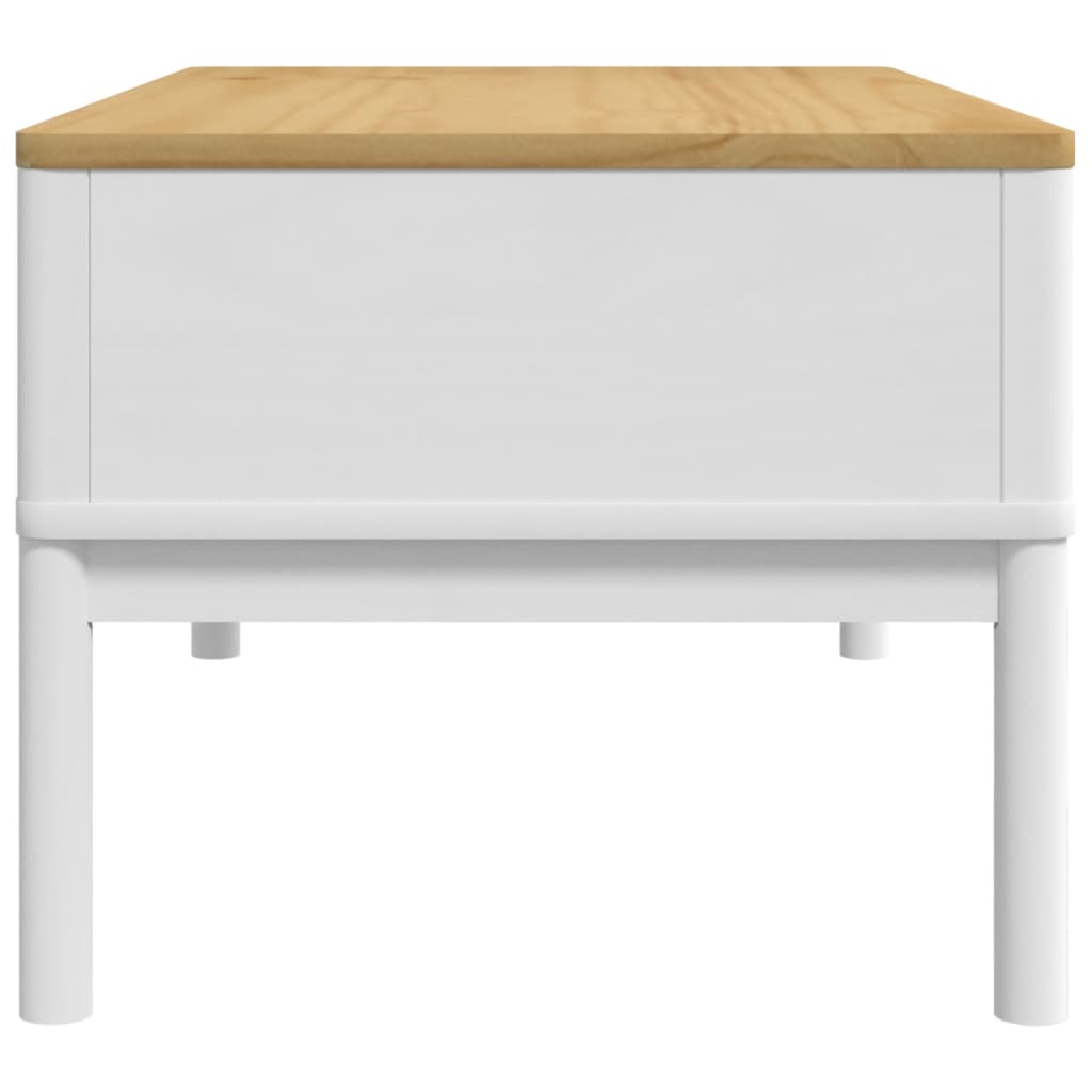 Salontafel FLORO 99x55,5x45 cm massief grenenhout wit is nu te koop bij PeponiXL, paradijselijk wonen!