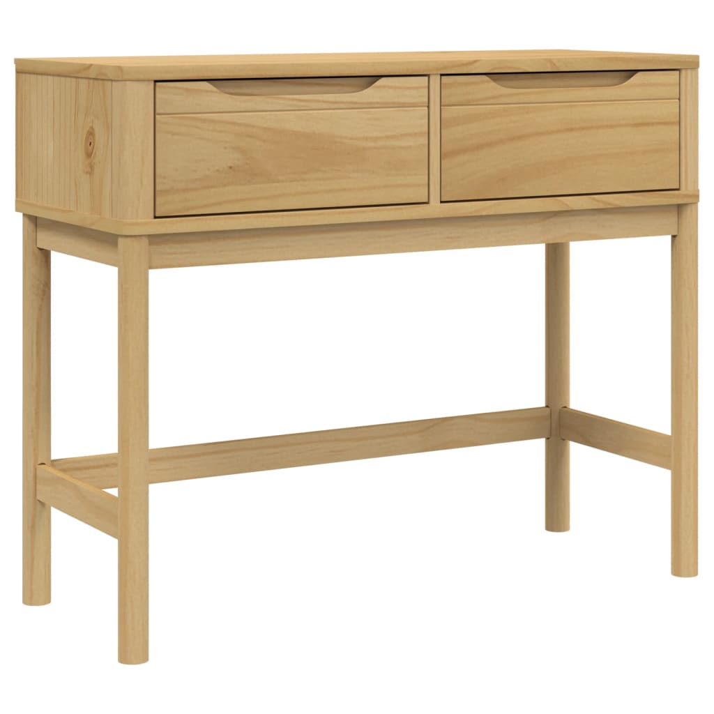 Wandtafel FLORO 89,5x36,5x73 cm massief grenenhout wasbruin is nu te koop bij PeponiXL, paradijselijk wonen!
