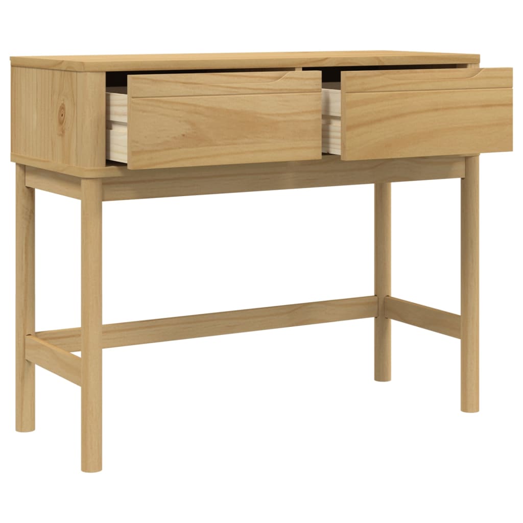 Wandtafel FLORO 89,5x36,5x73 cm massief grenenhout wasbruin is nu te koop bij PeponiXL, paradijselijk wonen!