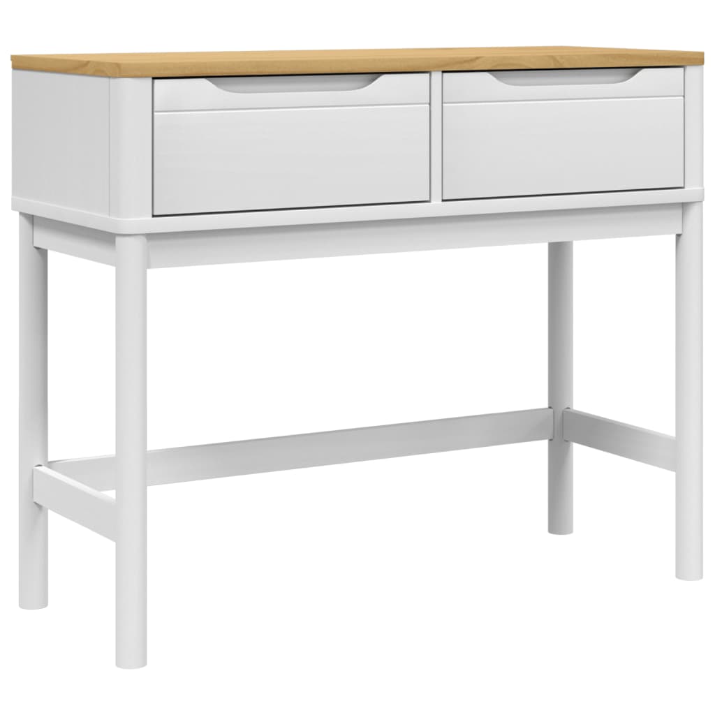 Wandtafel FLORO 89,5x36,5x73 cm massief grenenhout wit is nu te koop bij PeponiXL, paradijselijk wonen!