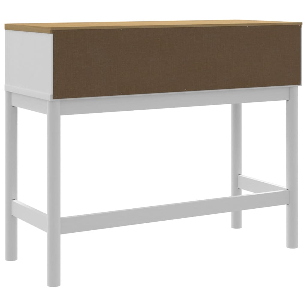 Wandtafel FLORO 89,5x36,5x73 cm massief grenenhout wit is nu te koop bij PeponiXL, paradijselijk wonen!