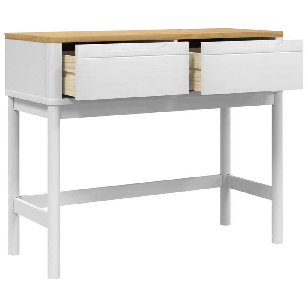 Wandtafel FLORO 89,5x36,5x73 cm massief grenenhout wit is nu te koop bij PeponiXL, paradijselijk wonen!
